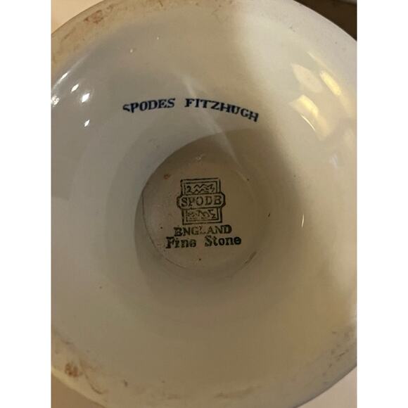 Spode  Fitzhugh Blue & White Fine Stone Creamer/Pitcher, England Antique - Picture 4 of 4